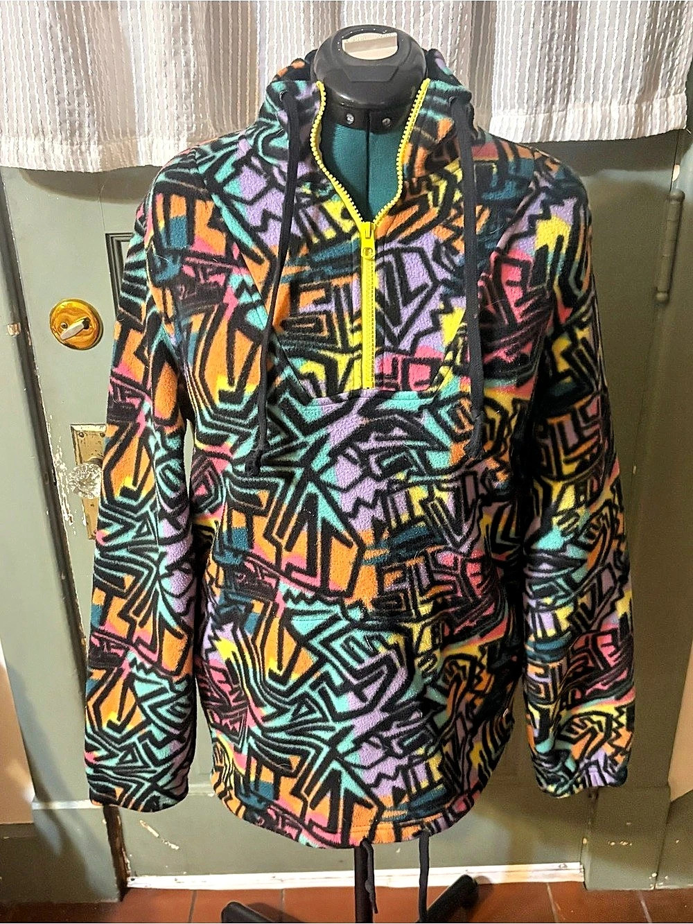 Empyre Men's Geometric Jacket Multicolor & Black - Medium
